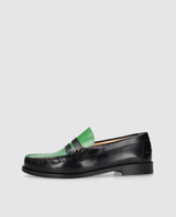 Penny Loafer in Schwarz/Grün - Schwarz/Grün