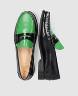 Penny Loafer - Schwarz/Grün