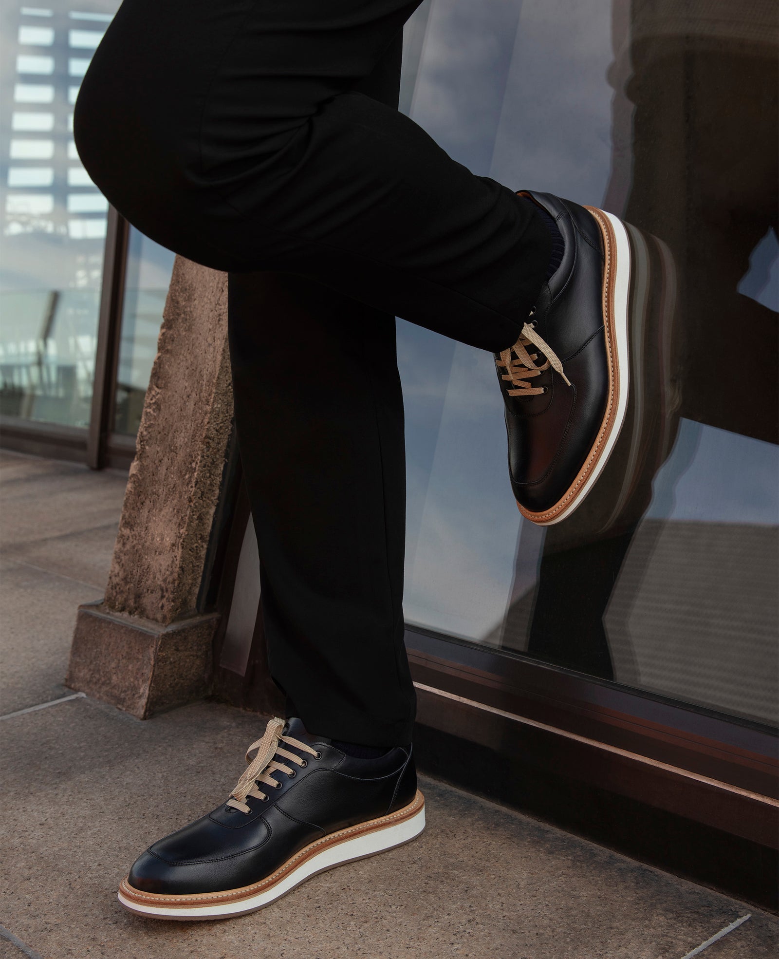 bake Rahmengenähte Herren-Sneaker aus Glattleder | Heinrich