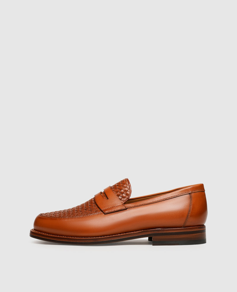 Shoepassion Men's Loafer with Woven Leather by Heinrich Dinkelacker Shoepassion
