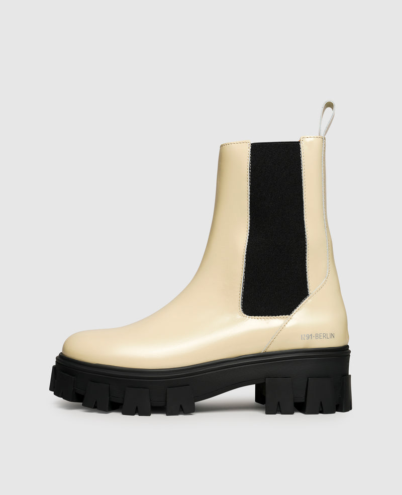 Shoepassion Chelsea-Boots aus Glattleder mit Plateausohle für Damen N91 Shoepassion