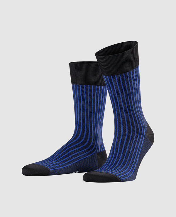 FALKE Oxford Stripe Herren Socken - black