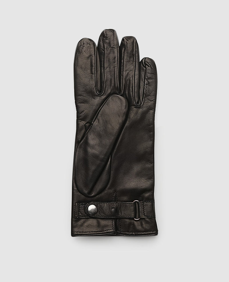 Handschuhe mit Ziernaht - Schwarz